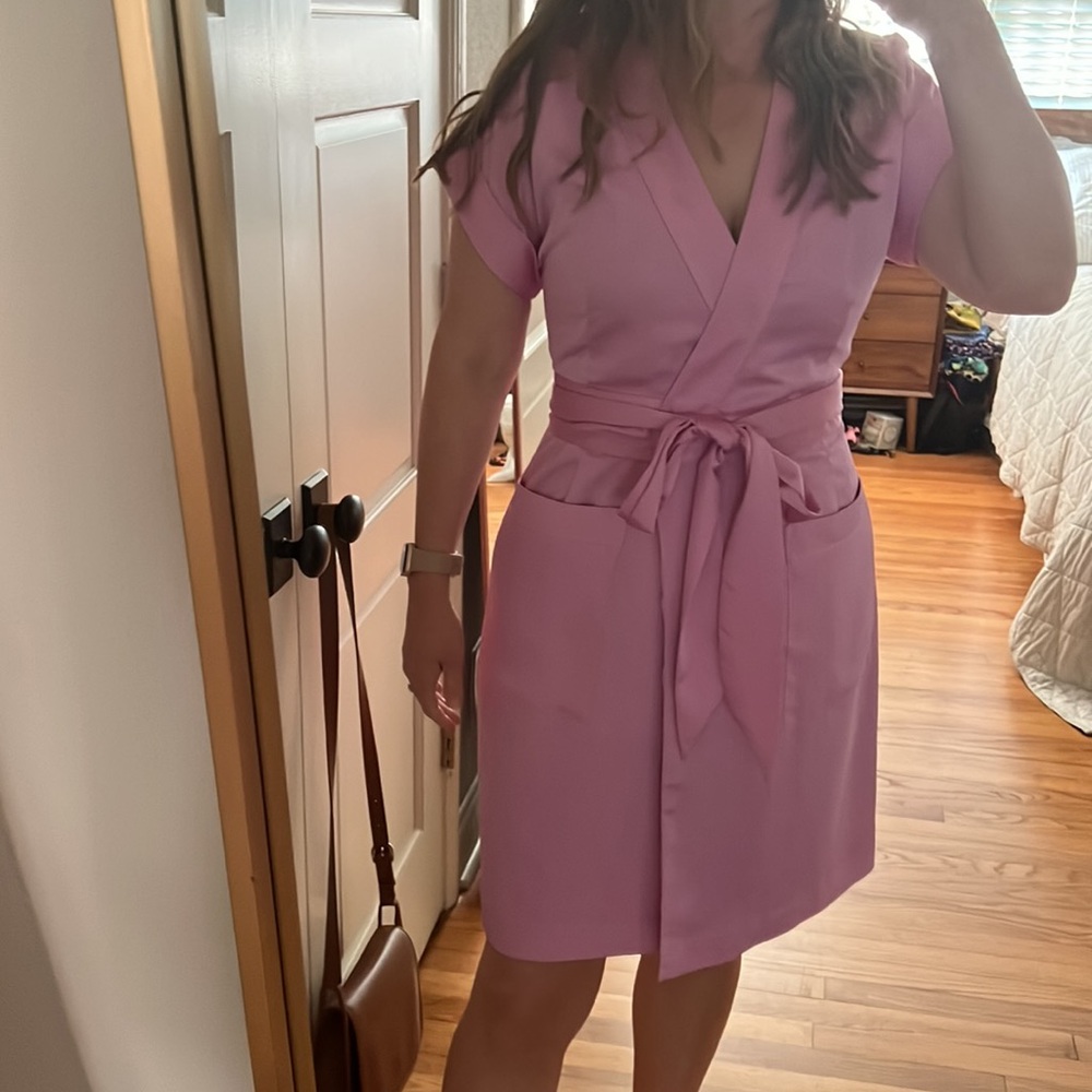 J. Crew Sundrenched Peony Satin Crepe Wrap Midi Dress Small